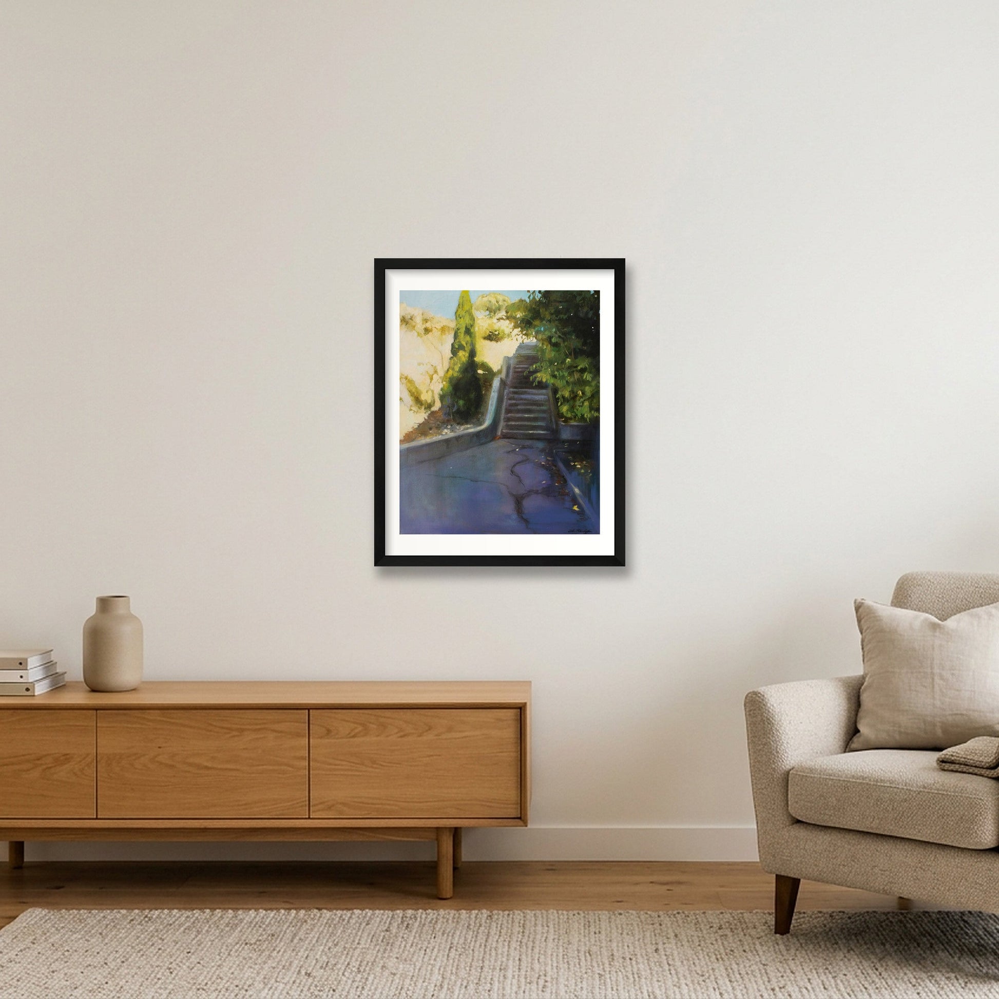 “Avenue Gravier - The Shortcut” — 40×50cm, 16×20" Black Frame