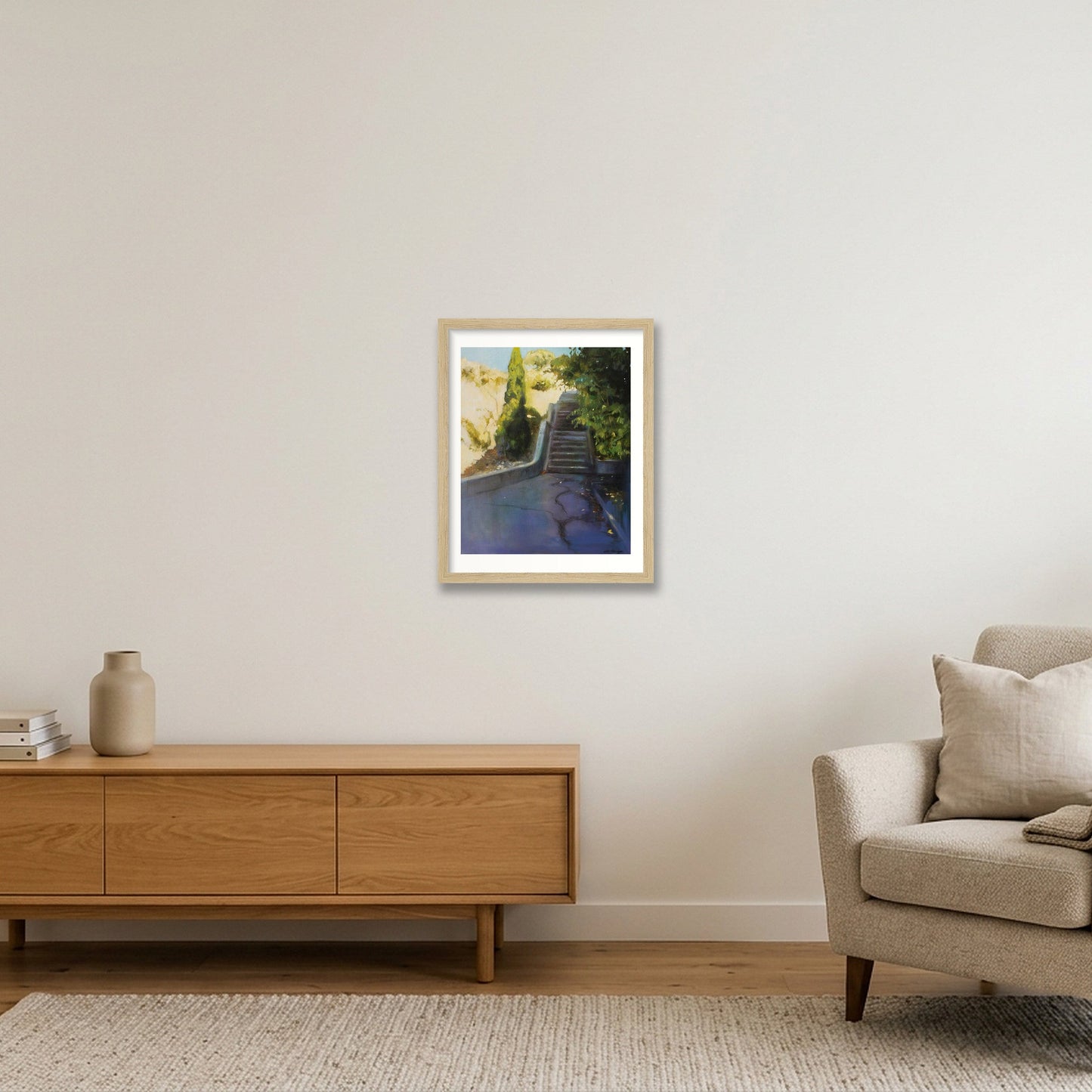 “Avenue Gravier - The Shortcut” — 28×35cm, 11×14" Oak Frame