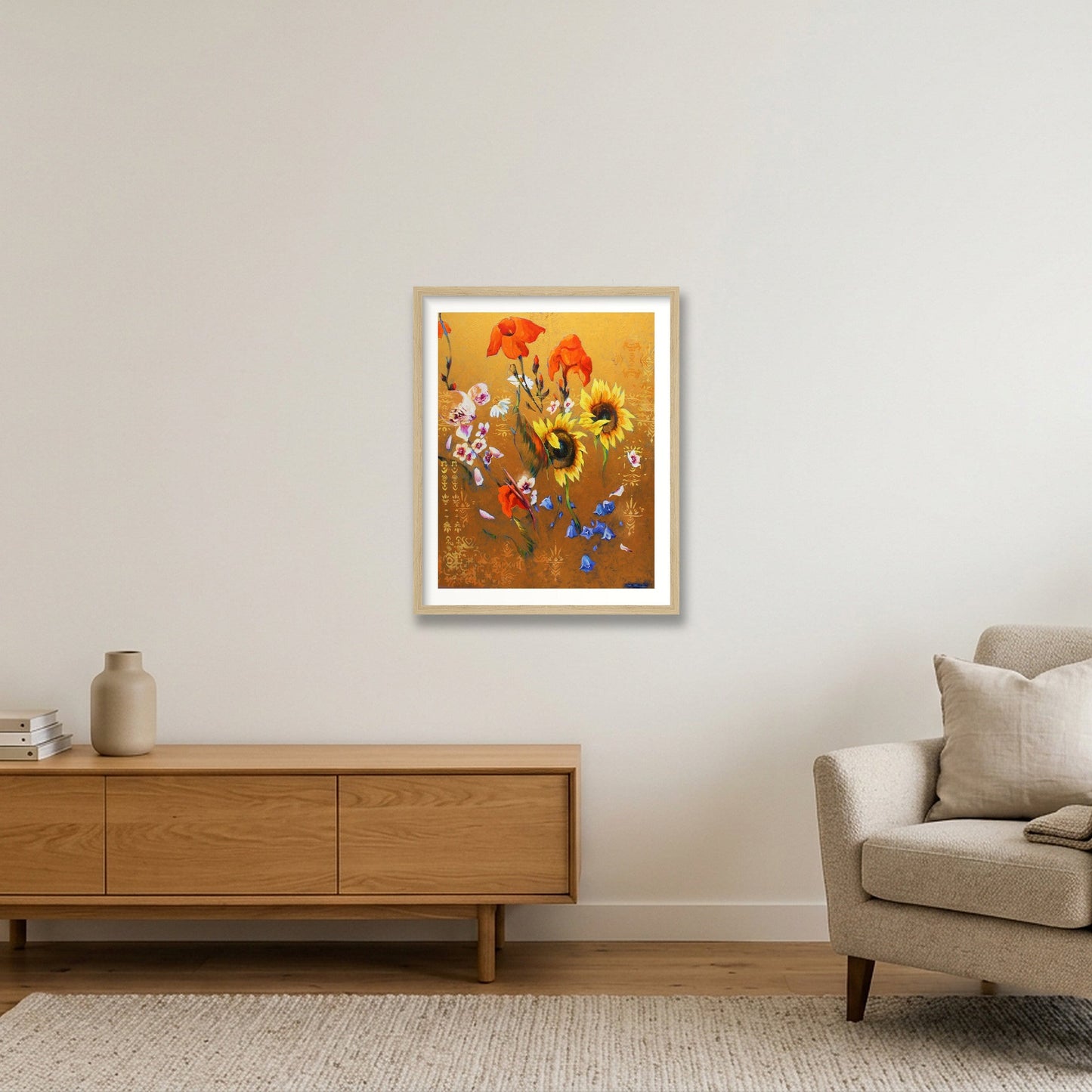 Sungolden — 40×50cm, 16×20" Oak Frame