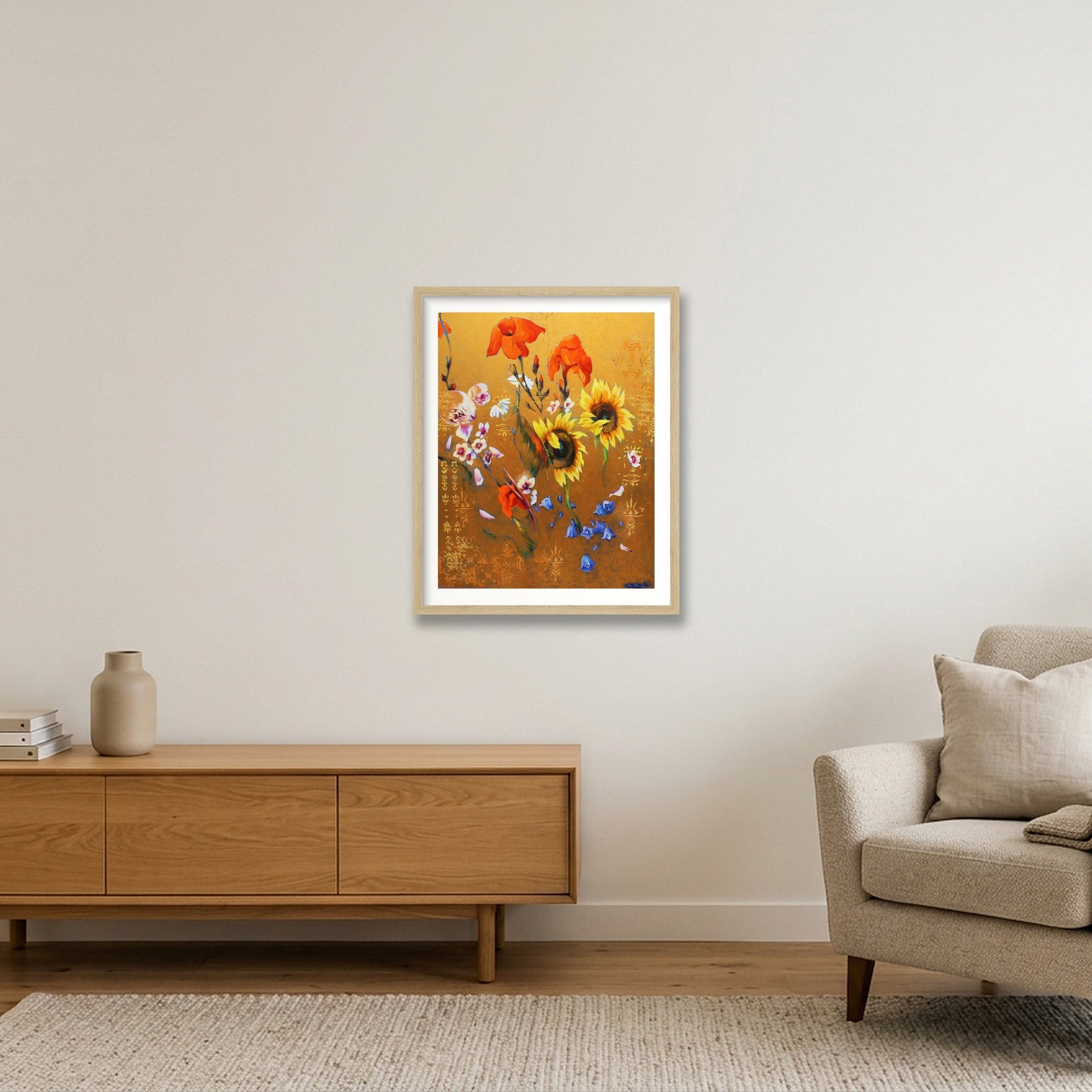 Sungolden — 40×50cm, 16×20" Oak Frame