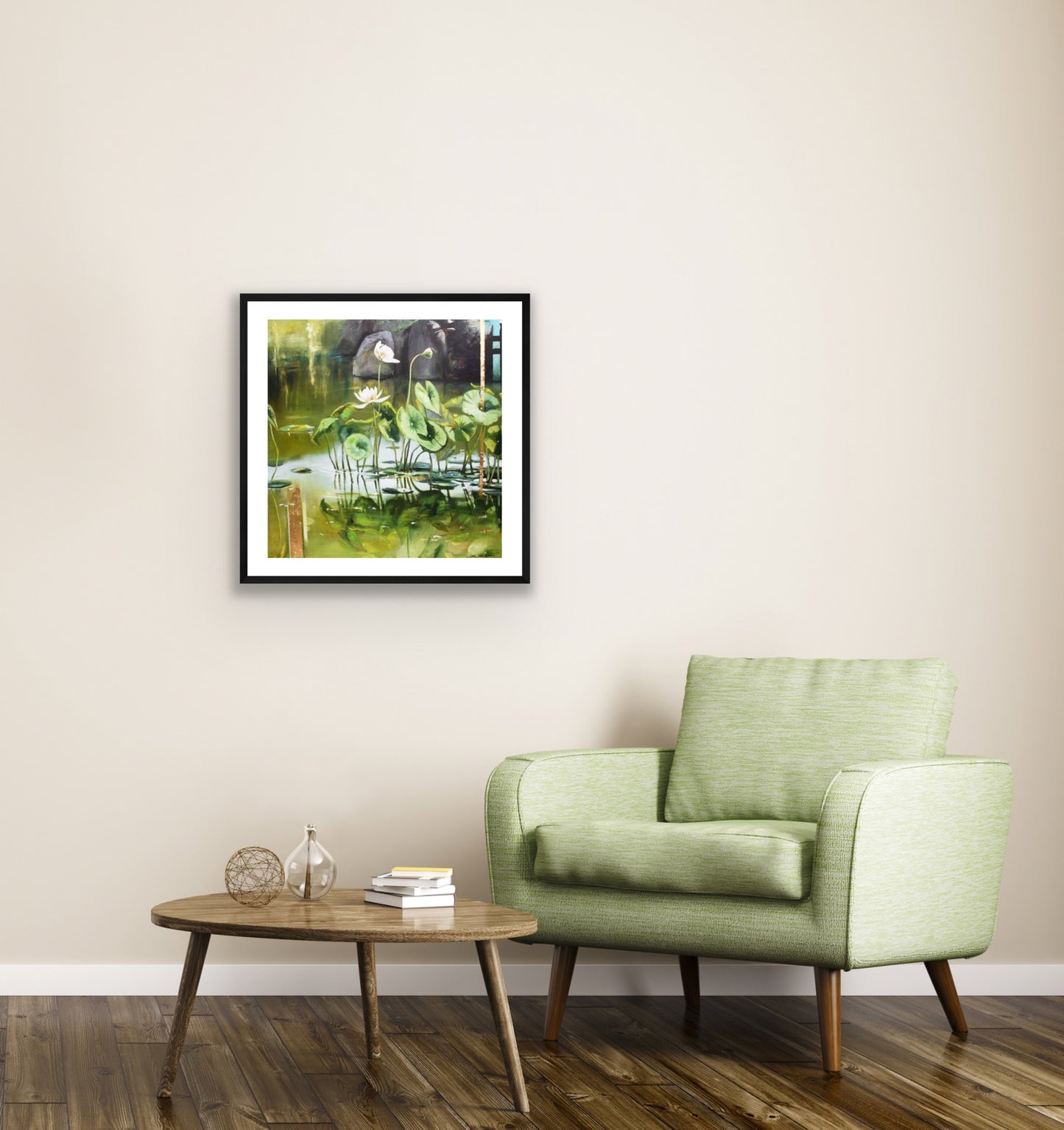 «Pond Japonaise Monte Carlo» Lin Petershagen painting - Exclusive Giclée Art Print