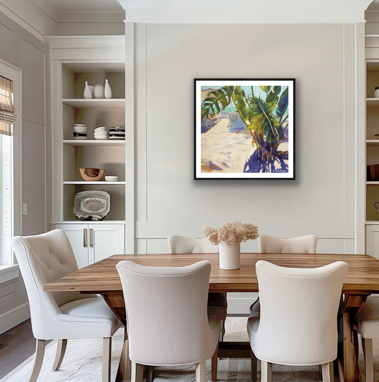 «Calming Summer in Cannes» Lin Petershagen painting Exclusive - Giclée Art Print - Framed