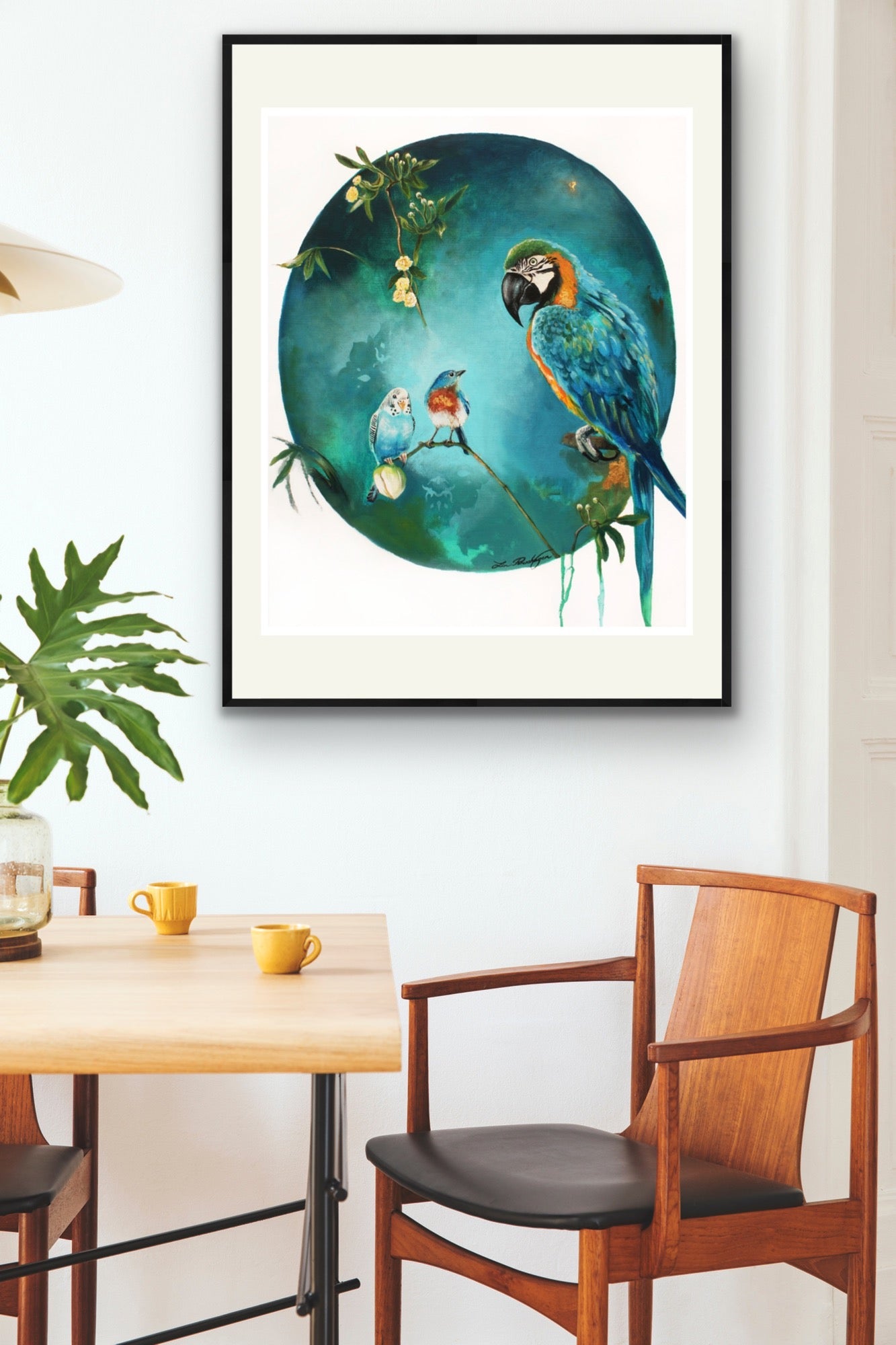 «Les 3 Amis» Lin Petershagen painting Exclusive - Giclée Art Print Framed