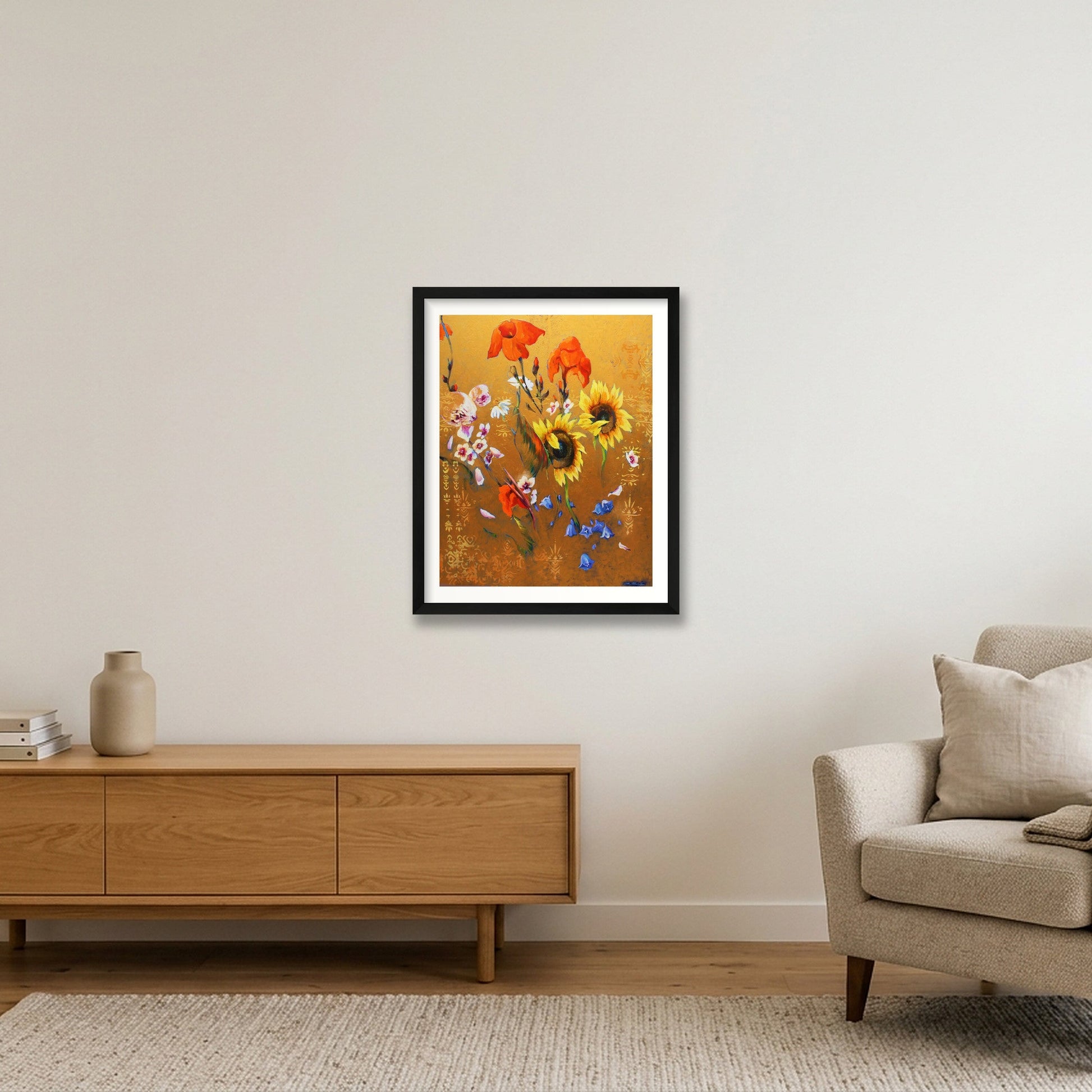 Sungolden — 40×50cm, 16×20" Black Frame