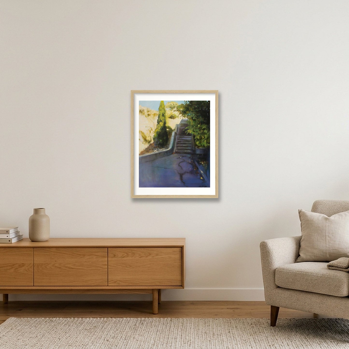 “Avenue Gravier - The Shortcut” — 40×50cm, 16×20" Oak Frame