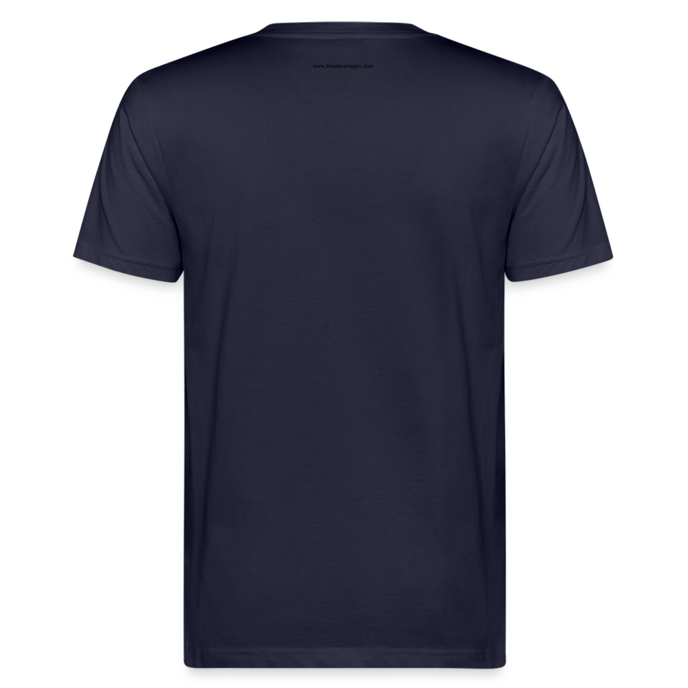 «les 4 Pigeons» Art print on Men's Organic T-Shirt 100% Coton - navy