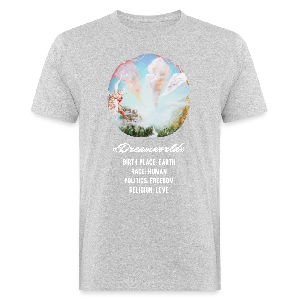 «Dreamworld» Art Print on Men's Organic T-Shirt 100% Coton - heather grey