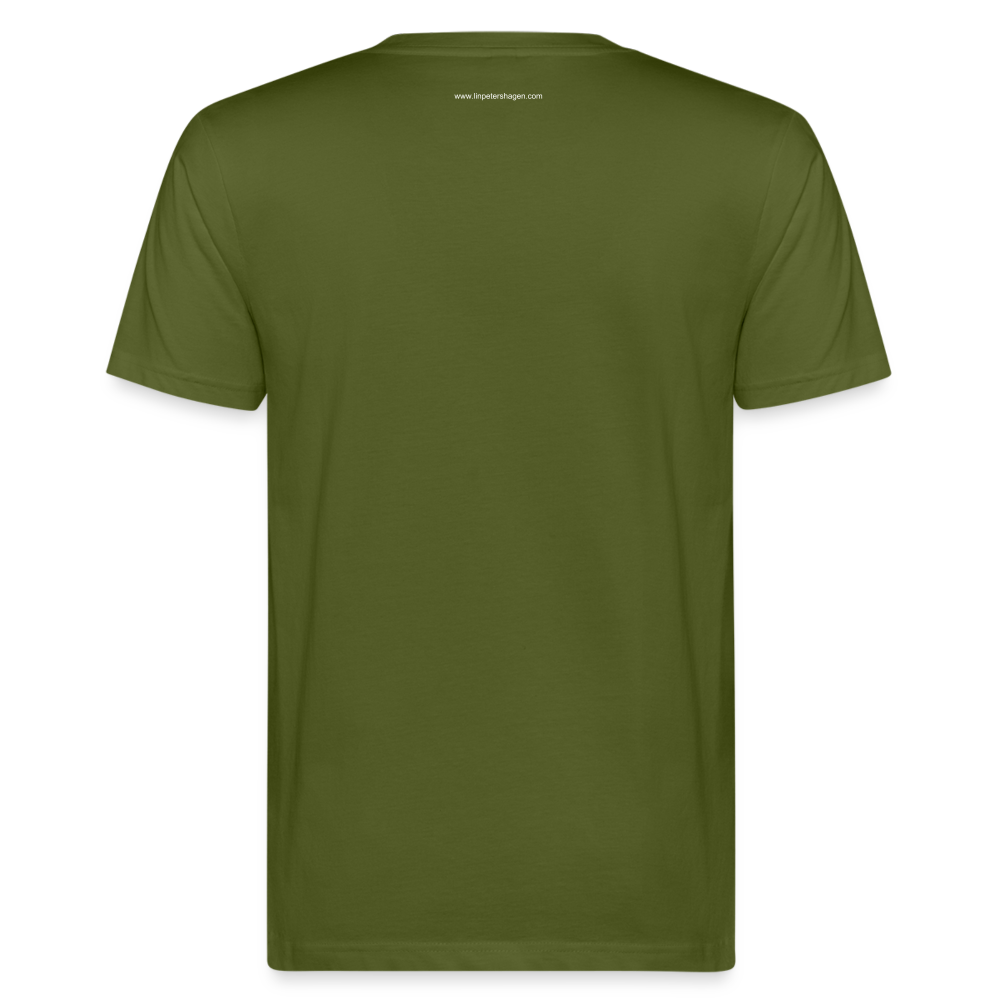 «Dreamworld» Art Print on Men's Organic T-Shirt 100% Coton - moss green