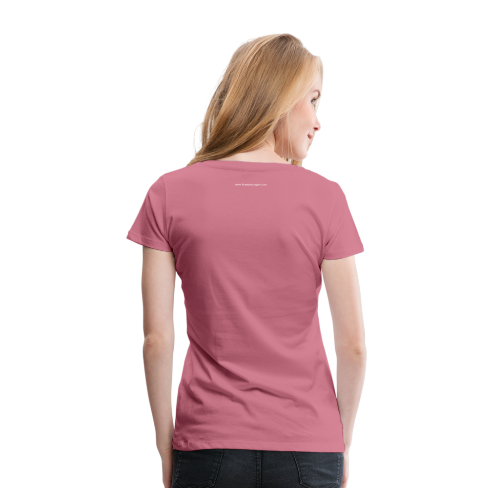 «Dreamworld» Art Print on Women’s Premium T-Shirt 100% Coton - mauve