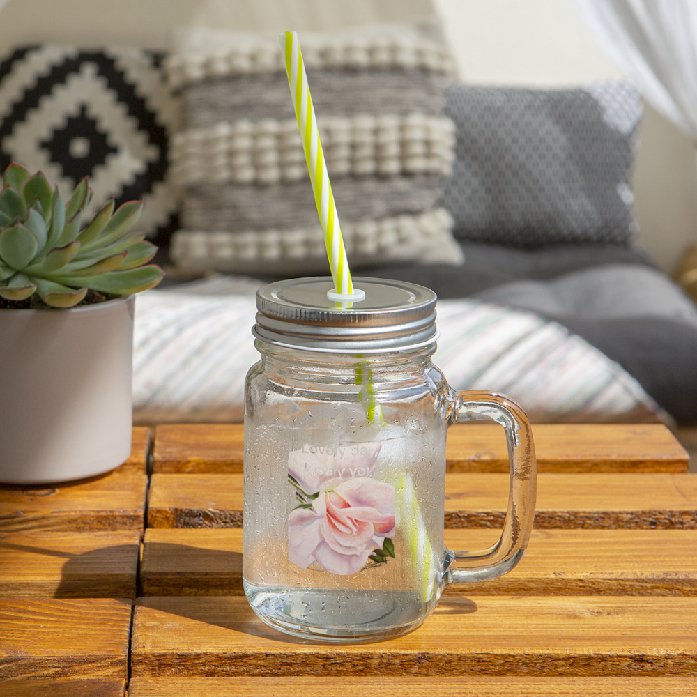 “Lovely Day, Lovely You” Glass jar - clear